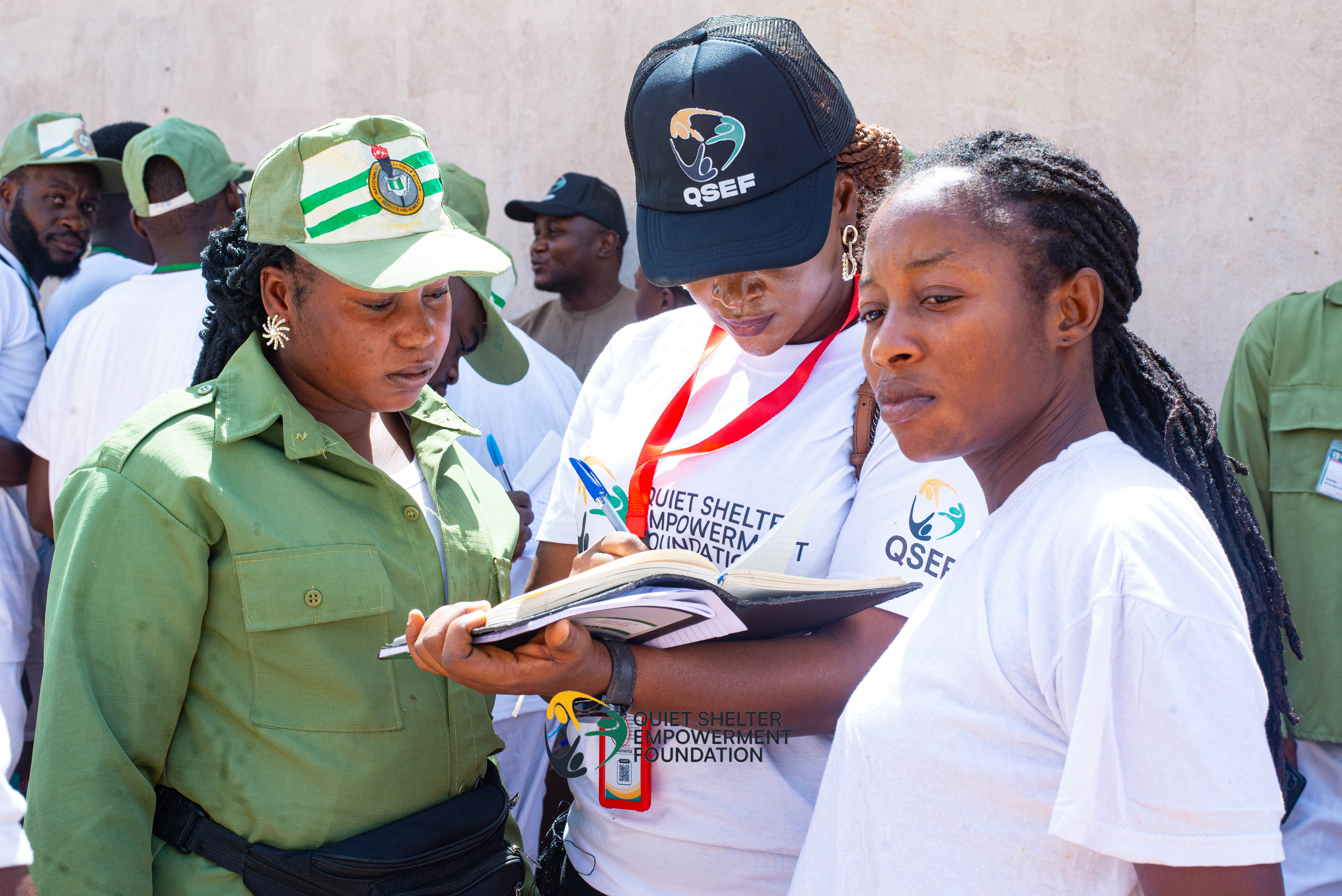 Interested corps members recording their details for the programme